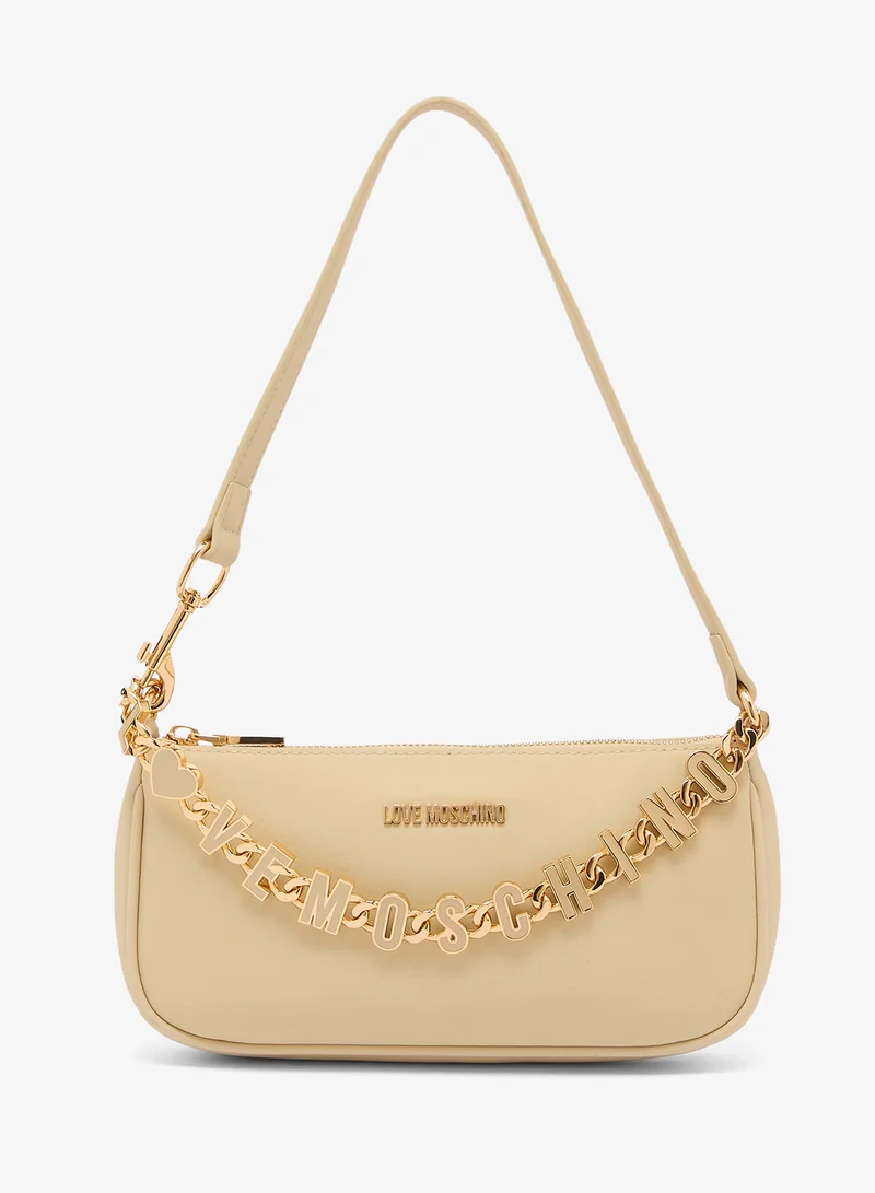 Dangling Calf + PU Shoulder Bag